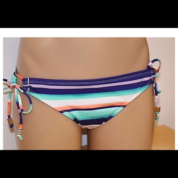 Bar Iii Swim Bar Iii Striped Fushion Piece Bikini Set Poshmark